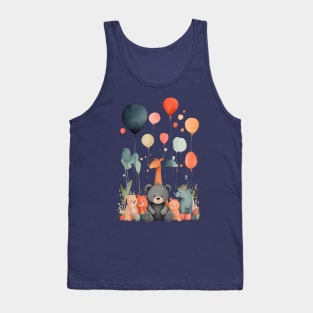 water color safari animal Tank Top